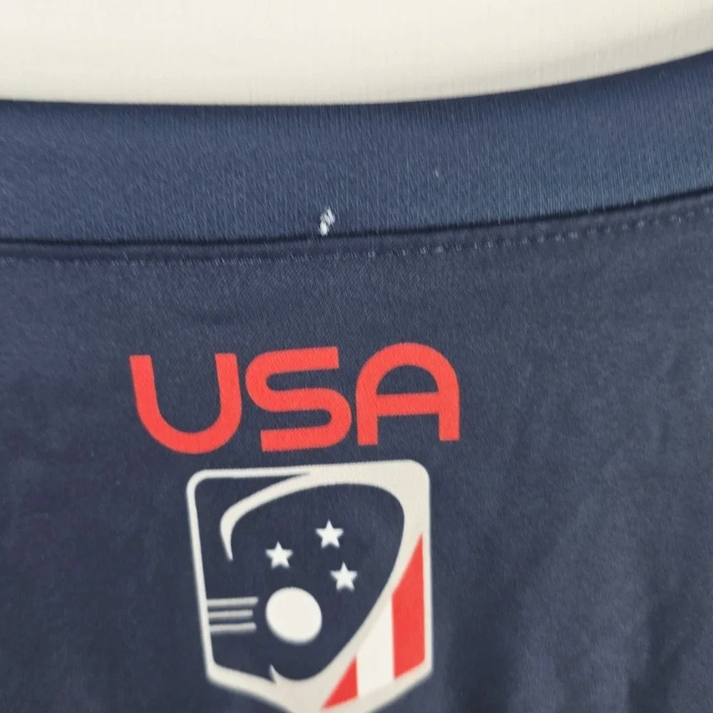 Nike Digital Team USA L‎ Elite Box Lacrosse Jersey Navy Blue Red FD0707 Sample